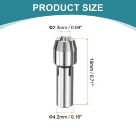 sourcing map 4pcs 2.3mm Drill Chucks Collet Bit 18mm Length Mini Electric Grinder Quick Change Replacement Drilling Tool for Rotary Tools