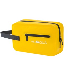 YUMQUA Travel Toiletry Bag for Men, Dopp Kit Water-resistant Shaving Bag for Toiletries Accessories, Hanging Travel Toiletry Organizer Storage Pouch for Travel Essentials, Yellow