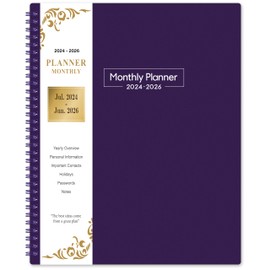 2024-2026 Monthly Planner - Monthly Planner from July 2024- June 2026, 2-Year Monthly Planner witn Tabs, Inner Pocket