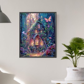 XIATIAN Diamond Painting Kits for Adults and Kids, Diamond Painting Art Kits, Castle Art Painting Kits Full Drill, Landscape Painting Picture Cross Stitch Arts for Home Wall Decor 30 × 40cm