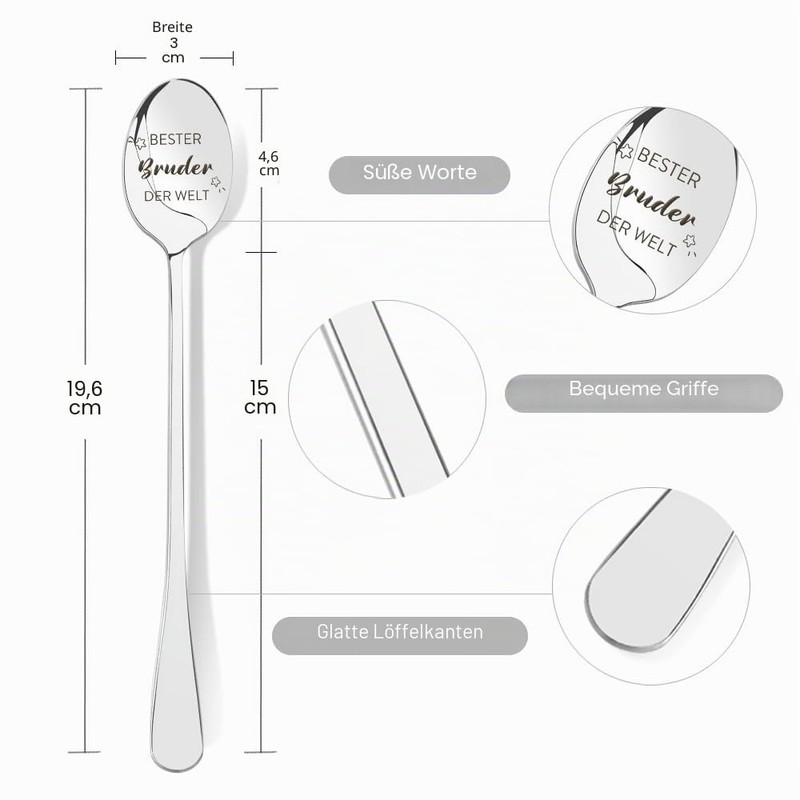 Brother Gift Spoon Coffee Spoon with Engraving Birthday Gift Easter