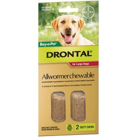 Drontal Buy Drontal Dog Allwormer Chewable Large 35kg Dogs 2 Pack Online