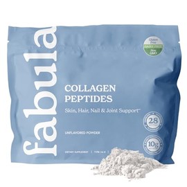 Fabula- Péptidos de Colágeno en Polvo, Colágeno Bovino Hidrolizado Tipo 1, Tipo 3 Alimentado con Hierba, Sin OGM, Gluten Fre                          