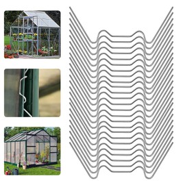 Xionghonglong Greenhouse Clamps Pack of 50 Stainless Steel Rustproof Silver or Grey Hollow Panel Fixing