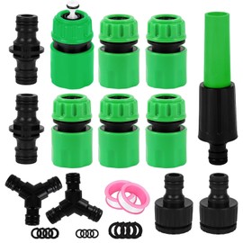 Garden Pipe Connector Hose Tap Connectors and Fittings Kit, Hose Pipe Adapter Fixings (Pack of 13)