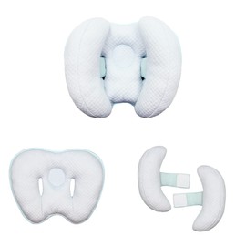 Blublu Park Baby 2 in 1 Travel Pillow, Banana Shape Adjustable Baby and Infants Neck Head Support Car Seat Insert Cushion for 3 to 12 Month, Blue