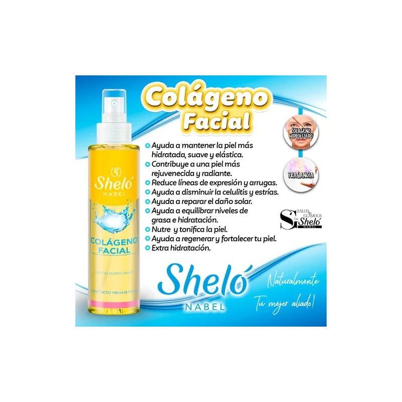 Colageno Liquido Facial Hidratante Antiarrugas 140 Ml Shelo