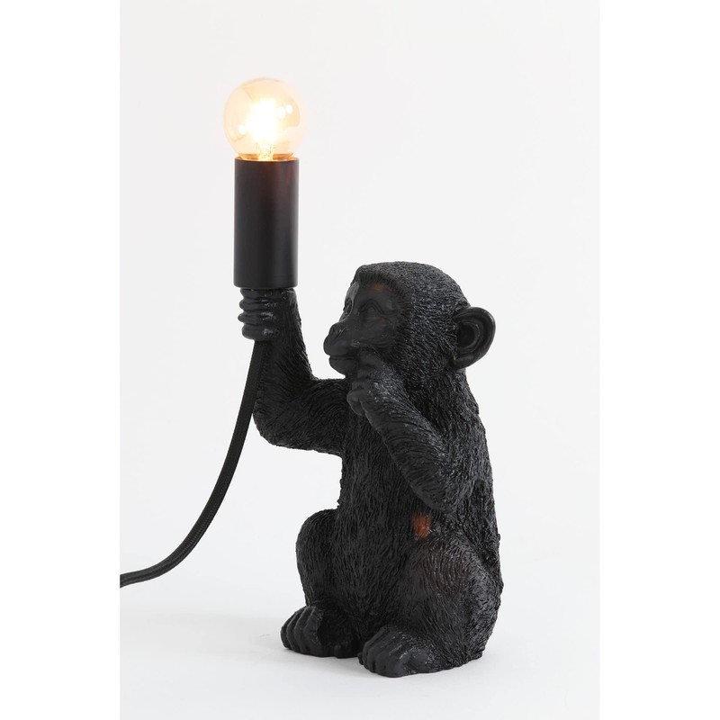 Light & Living Monkey Table Lamp - Black - 13