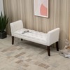 HOMCOM End of Bed Bench with Button Tufted Design, Upholstered
