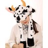 amaletPlay Cow Hat, Movable Ears, Kigurumi Cap, Ox Zodiac Cow