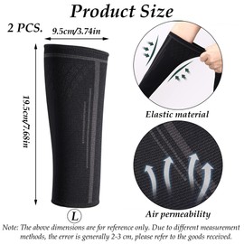 CHENNAN Pack of 2 Volleyball Forearm Arm Cuffs Volleyball Arm Elbow Pads Volleyball Arm Warmers Sleeves Elastic Comfortable for Women Forearm Protection Accessories for Volleyball Training, L, black