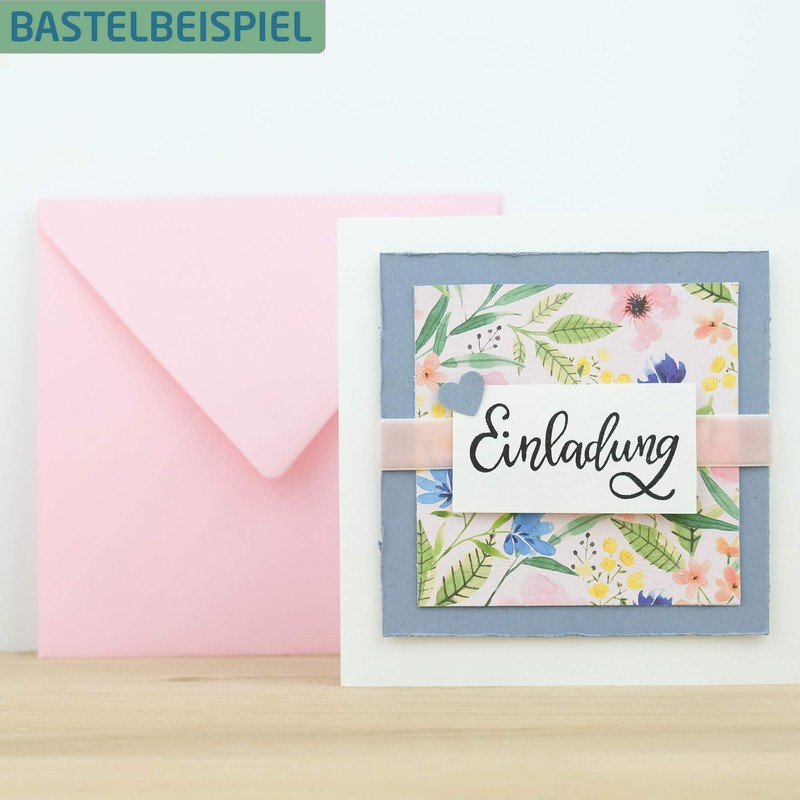 PAPERADO 25 square envelopes Terra Vanilla Cream Beige 100 g/m²