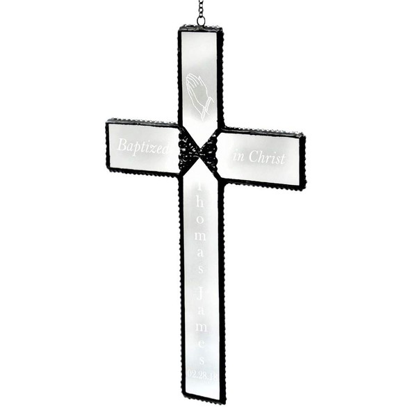 Personalized Baptism Gift for Godson Goddaughter Christian Cross Ornament Baptismal