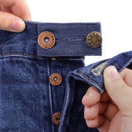 Mamaband Trouser Extension Set - Elastic Waistband Extensions for Pregnancy - Pack of 6 in Various Denim Washes and Black, black