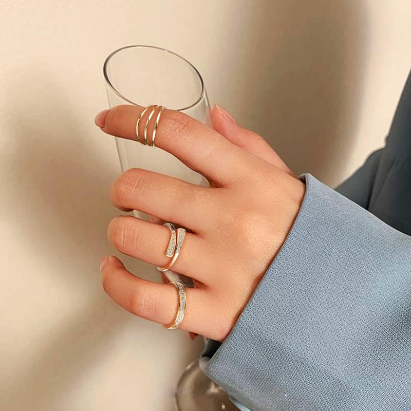 Morfetto 14K Gold Filled Toe Rings for Women Adjustable Open