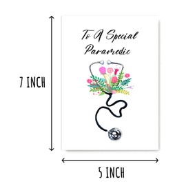 NSLDesigns To A Special Paramedic Card - Paramedic Birthday Card - Anniversary Card - Cute Gratitude Card - Paramedic Greeting Card
