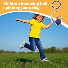 Skipits for Kids, Ankle S-kip Toy, Lemon Twist S-kip T-oy, Jumping Ring Toys, Single-Leg Swing Rotating Soft Jumping Ring, Sport Swing S-kip Ball Game, Outside Exercise Skipping to-y for Kindergarten