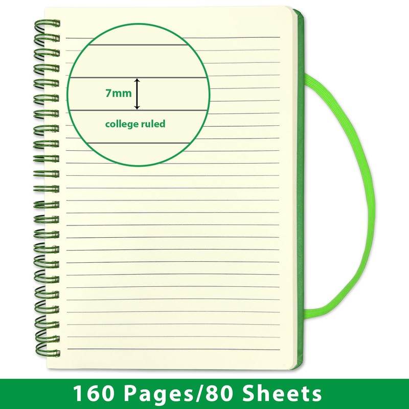 DWIYITTN A5 Spiral Notebook for Women, 4-Pack Hardback Notebook Gift