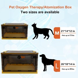 Pet Nebulizer Nest, Cat & Dog Oxygen Chamber, Small Pet Oxygen Inhalation Box (Gray, Intermediate)