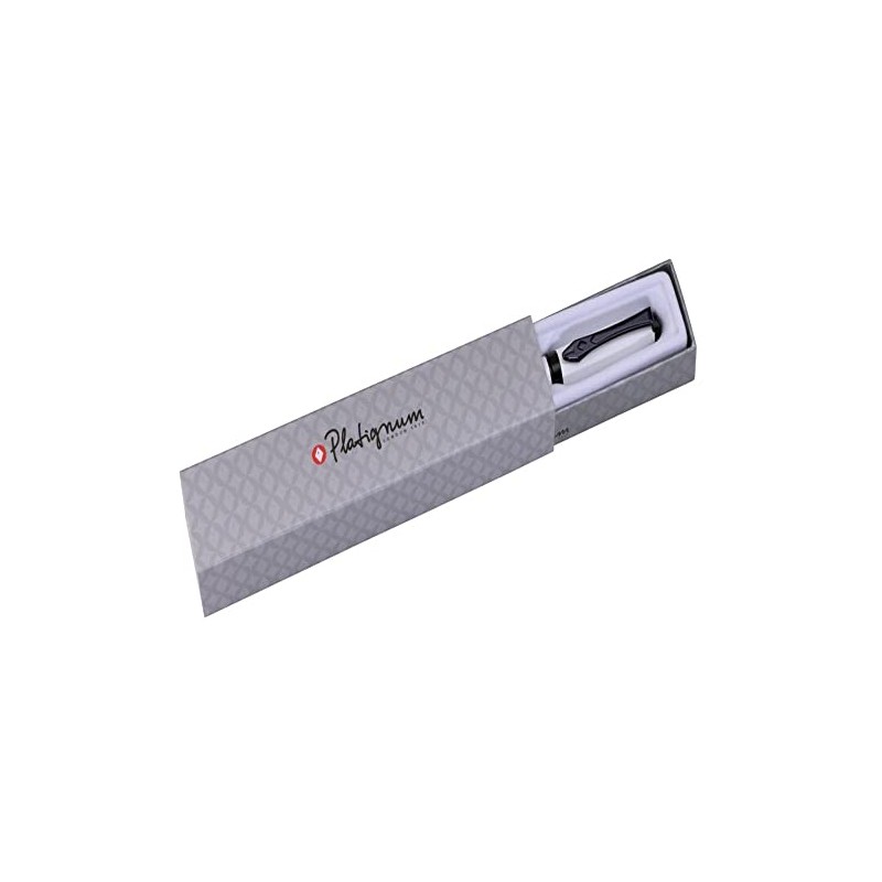 Platignum Studio White Fountain Pen with Blue Ink in Gift