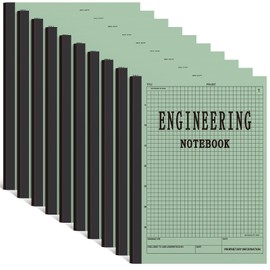 Motiskyy Engineering Notebook 120 Pages Grid Format 8.5" x 11" Paperback Graph Paper Composition Notebook Graph Notepads For Engineer Teacher Architect Designer Scientist (Green,10 Pcs)