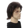 MEDISIFA Dark Brown Men Wig Short 80s Rocker Wigs for