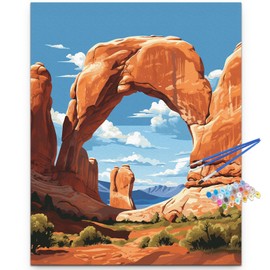 Artunion Arches National Park Paint by Numbers Kit for Adults, Nature Landscape Paint by Number Kits,DIY Acrylic Painting Paint by Number Kits on Canvas Arts Craft for Home Wall Decor 16x20 Inch