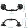 Waziaqoc 6PCS Antique Drop Bail Pulls, 3.5" Hole Center Shabby