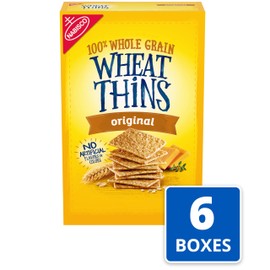 Wheat Thins Original Snacks, Whole Grain Wheat Crackers, Bulk Snack Crackers, 6-8.5 oz Boxes