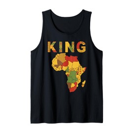 African Attire Kids Tee Black African King Boys Kente Cloth Tank Top