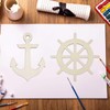 Anchor Shape Hanging Wood Unfinished Wood with Twines DIY Craft