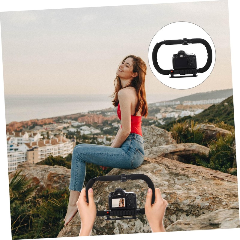 Tofficu Foldable Handheld Camera Stabilizer with Slip Base Rig for
