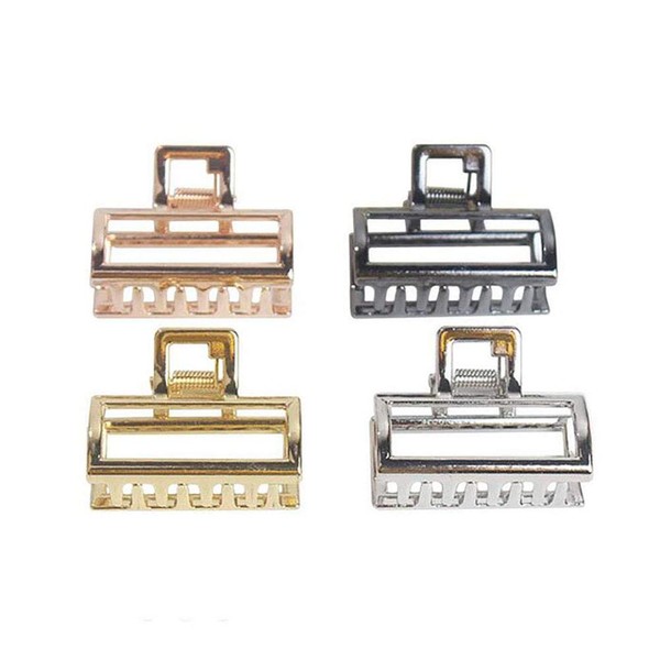 Fodattm 4 Pcs Vintage Style Metal Hair Claw Clips Small Hair Claw Clips for Ponytail