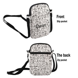 PYOUL Griechenland Reise Geschenk Griechenland Umhängetasche Griechische Kultur Reisetasche Mittelmeer Entdecker Geschenk, Griechenland Cb