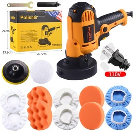 ele ELEOPTION 110V 600W Buffer Polisher Variable Speed Polisher Machine Polisher For Floor,Car,Furniture,Metal for waxing and polishing with Professional Polishing Kit