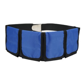 Tyenaza 4-Pocket Oxford Fabric Diving Belt, Adjustable and Robust, Essential for Diving, Snorkelling and Freediving (Blue)