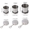 Lopsity Stainless Steel Collapsible Cup Reusable Portable Travel Folding Water