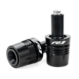 MOWOK Fit for Yamaha R1 R1M R1S YZF-R1 YZFR1 1998-2024 2020 2021 2022 2023 Motorcycle Accessories Handle Bar Ends Hand Grips Plug Caps Handlebar Balance Pad Sliders (Black)
