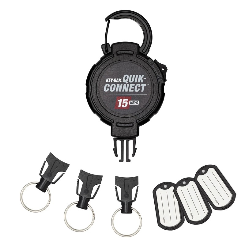 KEY-BAK #0KM2 Quick Connect Key Reel with Carabiner Cord Stopper