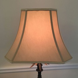 Royal Designs Rectangle Bell w Cut Corners Designer Lamp Shade, Antique Gold, (5 x 6.5) x (8.5 x 12)9.5