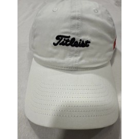 Titleist Logo Bear SCJG Logo White Strap Back Unisex Hat/Cap