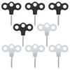 SquEqu 8 Pack Deck Pegs Tent Stakes Wood Screw Hooks