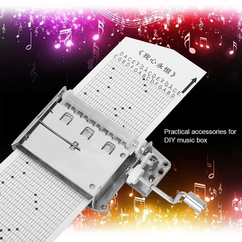 30 Note Hand Crank Movement with 15Pcs Blank Tape 15Pcs