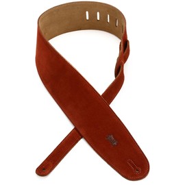 Levy's Leathers Suede Strap for Guitar or Bass | Width 9 cm | Rust Brown | (MS4-RST)