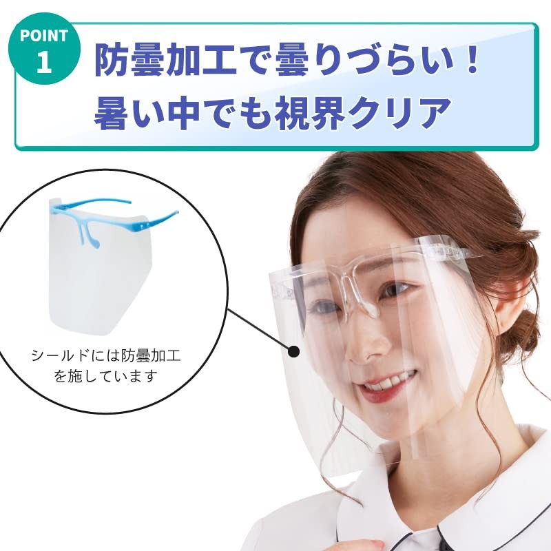 Medical Face Shield MY-7480B (blue) set