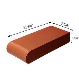 Tenedos HTC413 BA Coping Brick Tile 3.6 x 11.6 x 1.6 Inches High-Fired Clay Pool Coping, Step Tread, Wall Cap, Patio Edge, Outdoor Walkway, Durable Non-Fading Tile for Residential and Commercial Use
