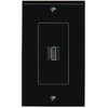 1 Port HDMI Wall Plate-1 Gang Black/Black