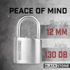 Blackstone Anti-Theft Loud 130db Alarm Padlock Weather Proof Heavy Duty
