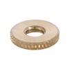 B&P Lamp® Wide Knurled Brass Nut 1/4-27 Tap