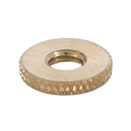 B&P Lamp® Wide Knurled Brass Nut 1/4-27 Tap